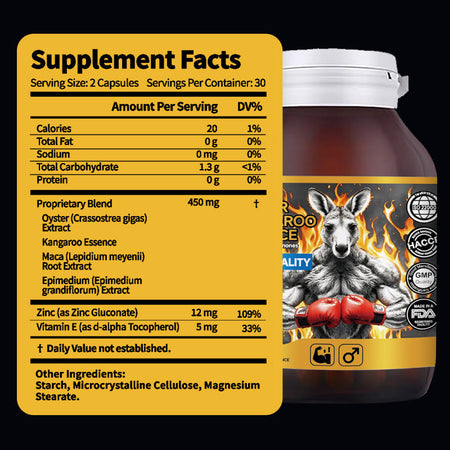DHOP Oyster Kangaroo Essence Capsule | Ignite Your Peak Masculinity and Reclaim Your Primal Power Starting Today